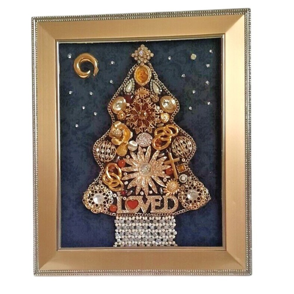 Handcrafted Jewelry Art Vintage to Now Pieces Christmas Tree One of a Kind New